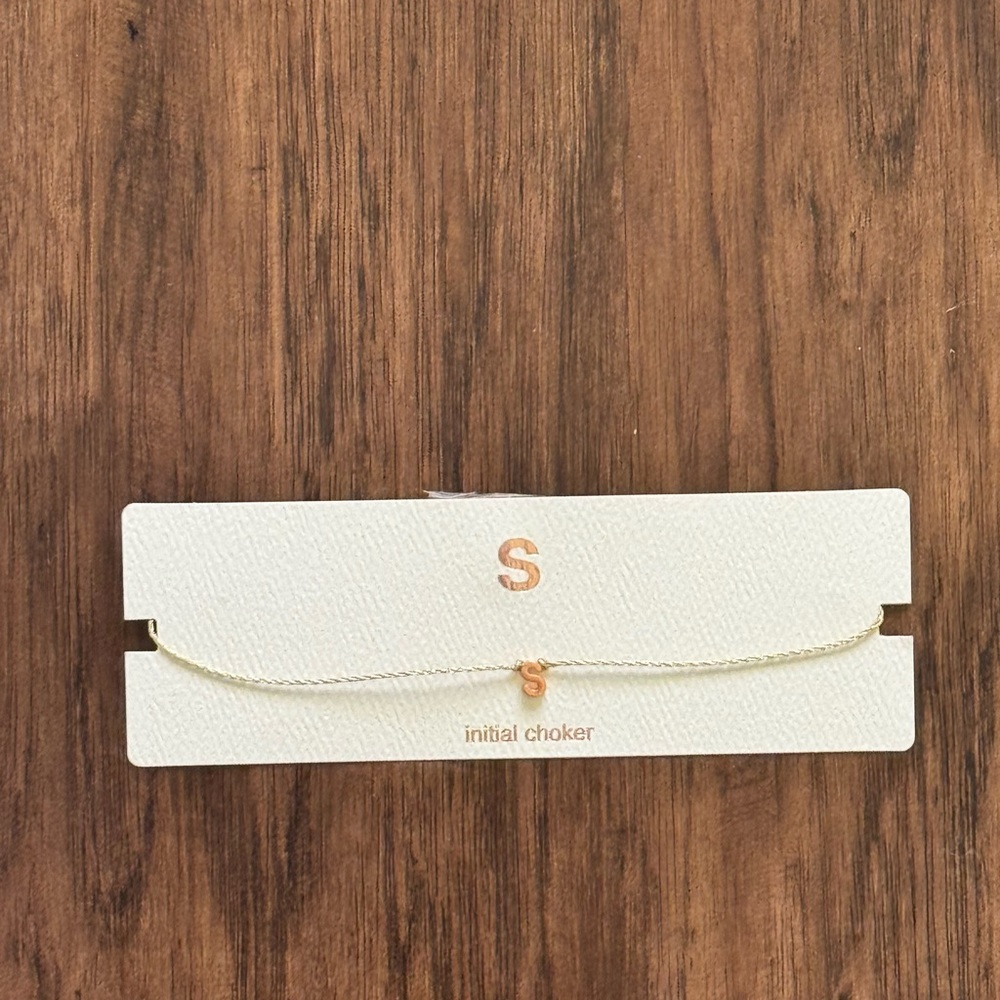 Francesca’s collections initial choker letter S